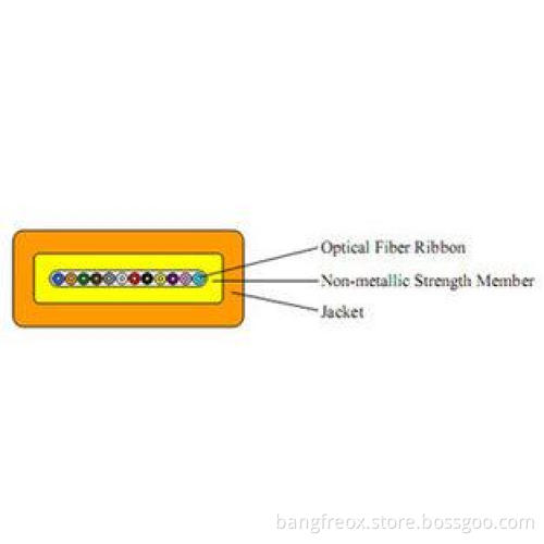 Ribbon Flat Fiber Optical Cable Sinlge Mode With Flame-Reta